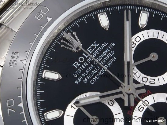 Best AAA Replica Sites Dial 116500 SS Daytona Steel Breathable JDF Best 1:1 Edition on Black 904L A 1337 Bracelet 1231